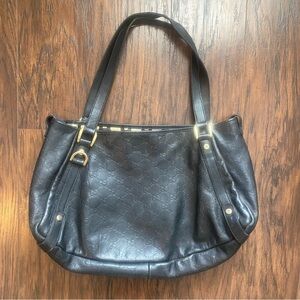 Gucci Black Abbey D-Ring Tote with Gold Accents